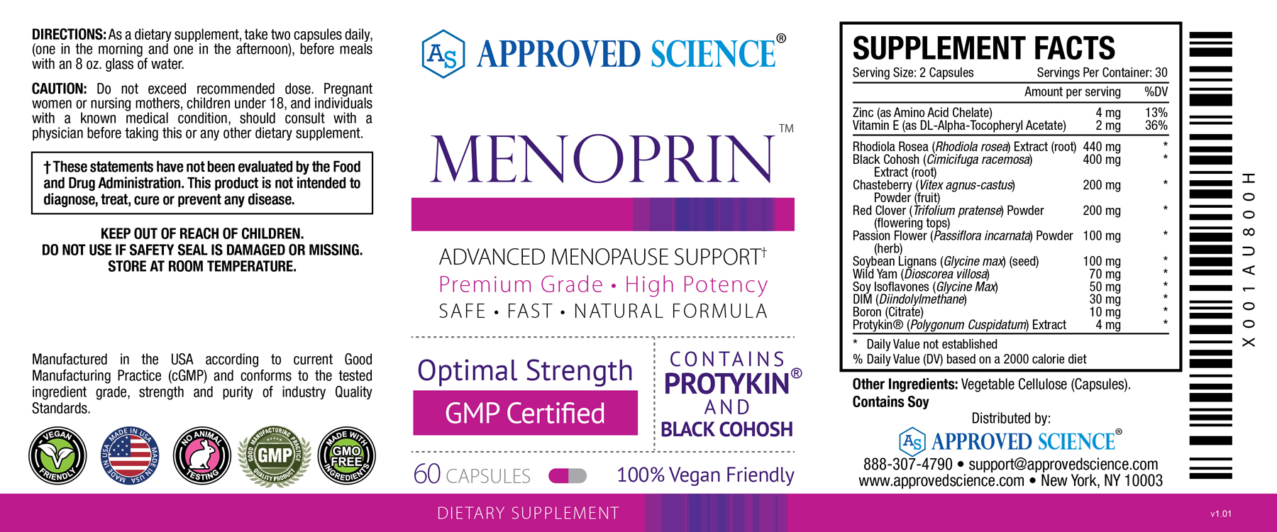 Menoprin Supplement Facts